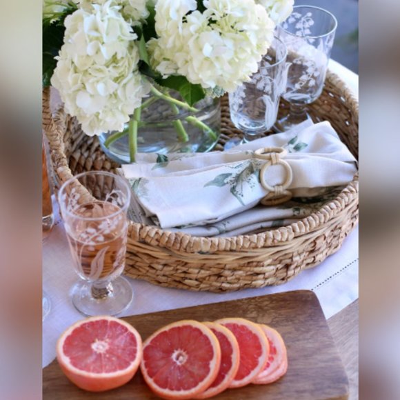 Pottery Barn Monique Lhuillier Lily of the Valley Cotton Napkins Set of 4 - Picture 6 of 11